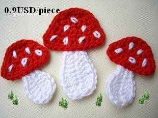 crochet Crochet Applique Patterns Free, Crochet Fairy, Crochet Mushroom, Crochet Decoration, Granny Square Crochet Pattern, Crochet Applique, Crochet Squares, Cotton Crochet, Crochet Motif