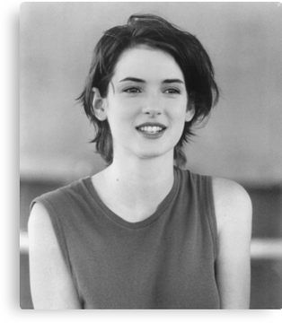 Winona Ryder Canvas Print Tomboy Haircut, Androgynous Hair, Tomboy Hairstyles, Short Grunge Hair, Hillary Duff, Trendy Hairstyle, Shot Hair Styles, Winona Ryder, Scene Hair