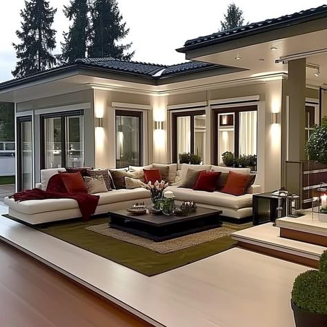 Contemporary House Exterior, Classic House Exterior, Modern Bungalow House, Architectural Design House Plans, House Arch Design, Architect Design House, Beautiful House Plans, House Outside Design, Bungalow House Design