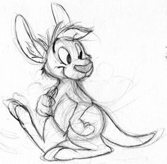 The Ol' Sketchbook: Fun Hoppers Cartoon Kangaroo, Kangaroo Drawing, Drawing Cartoon Characters, Cartoon Sketches, Cutest Animals, 캐릭터 드로잉, Animal Sketches, Drawing Images, Character Design Animation