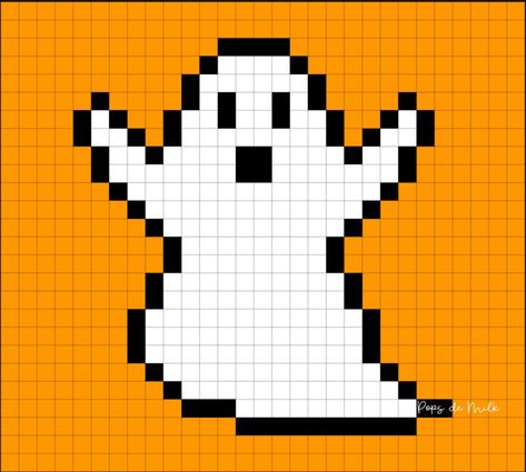 Crochet Ghost Square — Pops de Milk - Fun and Nerdy Crochet Patterns Nerdy Crochet Patterns, Ghost Cross Stitch, Nerdy Crochet, Crochet Ghost, Halloween Cross Stitches, Adorable Crochet, Thread Art, Thick Yarn, Crochet Cross