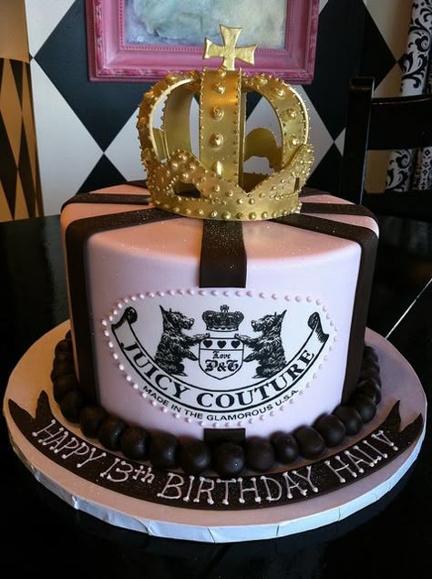 Juicy Couture Cake, Juicy Couture Birthday, 15th Birthday Cakes, Pink Birthday Cakes, Couture Cakes, A Birthday Cake, Fashion Cakes, Special Occasion Cakes, Pretty Birthday Cakes