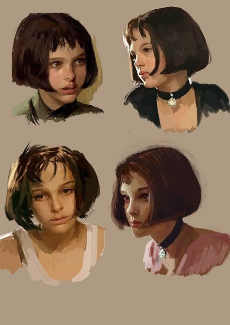 Woman Draw, Leon The Professional, Photo Study, 얼굴 드로잉, Photographie Portrait Inspiration, Color Study, Art Study, Arte Sketchbook, Digital Painting Tutorials