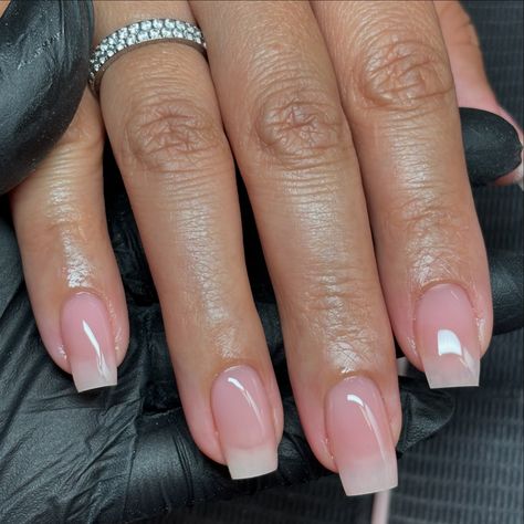 Natural nails 💗 #fyp #softgel #natural #nails Growing Out Natural Nails, Clear Manicure Natural, Clear Natural Acrylic Nails, Dip Natural Nails, Clear Natural Nails, Natural Nails Inspiration, Natural Overlay Nails, Builder Gel On Natural Nails, Goal 2025