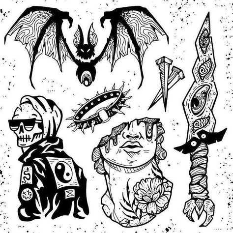 Mauricioobecker: I will create a professional sketch tattoo for $20 on fiverr.com | Spooky tattoos, Flash tattoo designs, Tattoo flash art Flash Halloween Tattoo, Flash Tattoo Blackwork, Spooky Flash Tattoo, Halloween Tattoo Flash, Tato Flash, Occult Tattoo, Flash Tattoo Designs, Spooky Tattoos, Old School Tattoo Designs