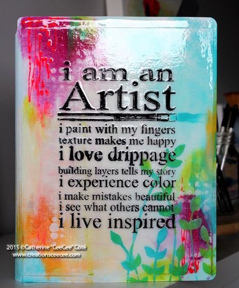 I Am An Artist, Halftone Dots, Art Journal Cover, Art Quotes Inspirational, Artist Quotes, Glass Block, Creativity Quotes, Artistic Style, Art Journal Pages