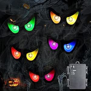 Halloween Decorations Lights, Indoor Outdoor Room, Battery Christmas Lights, Eyeball Halloween, Carnival Decor, Ghost Eyes, Halloween String Lights, Decorations Lights, Halloween Eyeballs