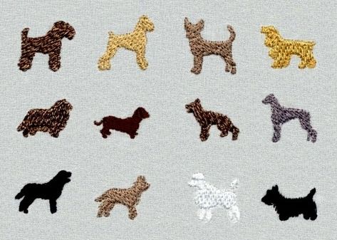 Easy Dog Embroidery, Spaniel Embroidery, Pet Embroidery, House Embroidery, Embroidery Dog, Dog Embroidery Designs, Miniature Dog, Clothes Embroidery Diy, Dog Embroidery