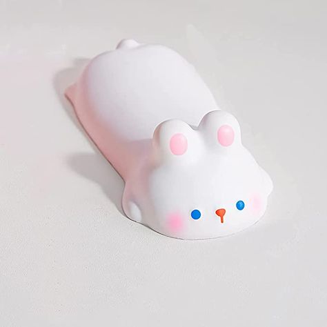 Amazon.com : Cityhermit Cute Wrist Rest Support for Mouse Computer Arm Rest for Desk Ergonomic Kawaii Office Supplies Slow Rising PU Mouse Pad (White Rabbit) : Office Products Cute Mouse For Laptop, Kawaii Mouse Computer, Cute Wireless Mouse, Kawaii Office Supplies, Kawaii Office, Rabbit Colors, Cute Mouse Pad, Hand Pillow, Paw Pattern