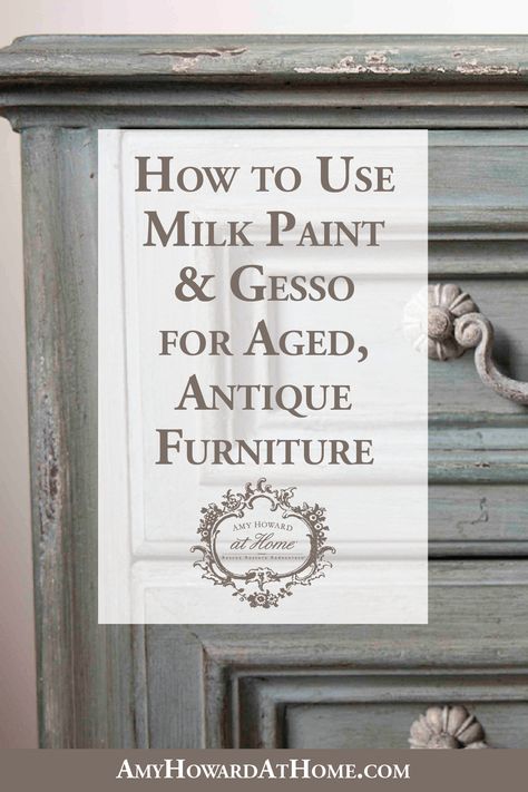 Toscana Milk Paint is great for layering and cracking that gives antique pieces those really unique finishes. Our milk paint is great for indoor and under-cover pieces and should be paired with Legno Gesso and waxes (not Cracked Patina, like the One Step Paint). To get an amazing antique look on any sort of wood furniture using Toscana Milk Paint, you can check out this step by step tutorial! Antique Painting Techniques, Amy Howard Painted Furniture, Amy Howard Paint, Milk Paint Furniture, Chalk Paint Makeover, Painting Wooden Furniture, Amy Howard, Furniture Painting Techniques, Paint Techniques