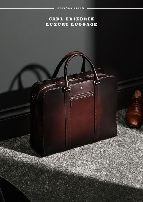 Editors Picks: Carl Friedrik Luxury Luggage | Client Voyage Carl Friedrik Luggage, Women Lawyer, Luxury Luggage, Portfolio Case, Weekend Bag, Hand Luggage, Modern Gentleman, Shades Of Brown, Luxury Interior Design