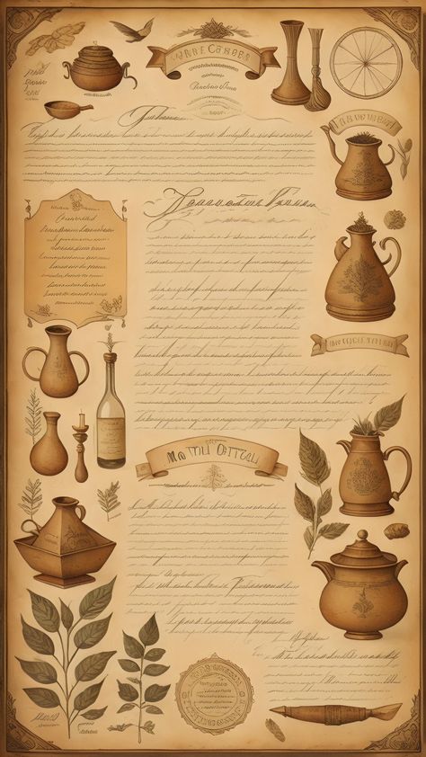 vintage witchcraft spell and potions aesthetic illustration phone wallpaper by dusk Witchcraft Aesthetic Wallpaper, Witchcraft Background, Potions Aesthetic, Vintage Witchcraft, Illustration Phone Wallpaper, Aesthetic Photo Collage, Halloween Backdrops, Potions Recipes, Halloween Invite