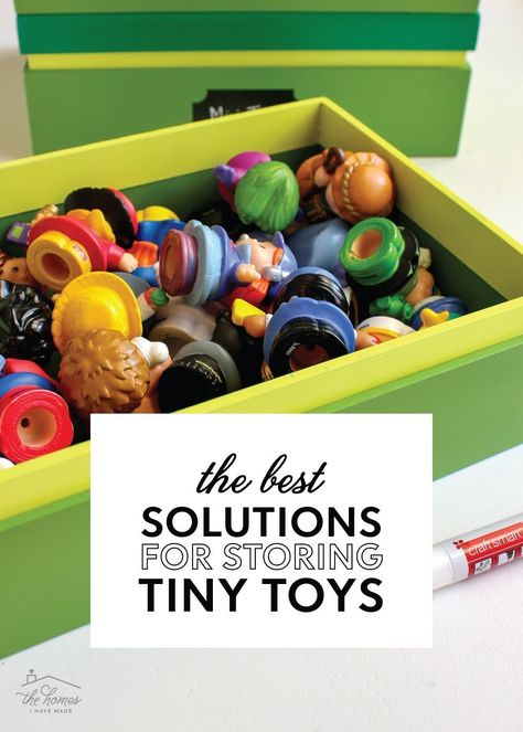 Tiny Toy Organization Ideas, Toy Figure Storage, Storage Ideas For Small Toys, How To Organize Small Toys, Toy Storage Small Apartment, Small Toys Storage Ideas, Organizing Toys In Bedroom, Tiny Toy Organization, Tiny Toy Storage