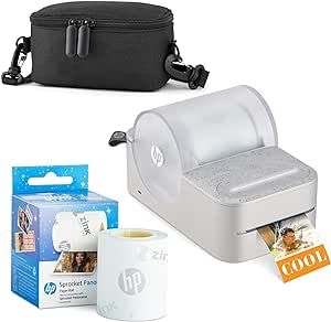 HP Sprocket Panorama Instant Portable Color Label & Photo Printer (Grey) Starter Bundle with case Zink roll Hp Sprocket Photo Printer, Electrical Stores, Hp Sprocket, Label Maker Machine, Portable Photo Printer, Portable Printer, Life Tools, Label Maker, Instant Photos