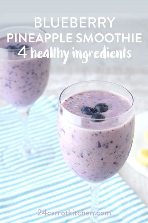 Pineapple And Blueberry Smoothie, Non Dairy Smoothie Recipes, Blueberry Pineapple Smoothie, Pineapple Smoothie Recipes, Collagen Smoothie, Dance Major, Energy Smoothies, Blueberry Smoothie, Vegan Blueberry