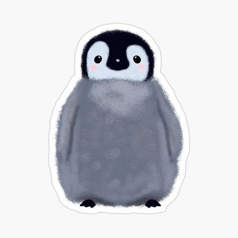 Get my art printed on awesome products. Support me at Redbubble #RBandME: https://www.redbubble.com/i/sticker/Baby-Penguin-Adorable-fluffy-by-trajeado14/69285738.EJUG5?asc=u Penguin Aesthetic Cute, Cute Kawaii Penguin, Penguin Emotes, Cute Penguin Stickers, Penguin Sticker, Kawaii Penguin, Sticker Aesthetic, Sticker Baby, Penguin Love