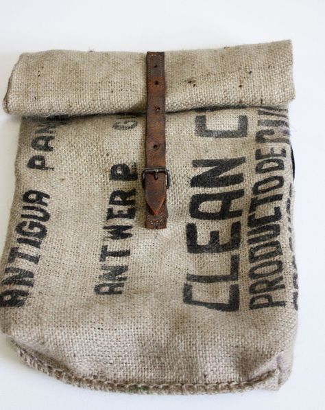 Coffee Bag Crafts, Burlap Coffee Bags, Tas Denim, Coffee Bean Bags, Coffee Sacks, Hessian Bags, Coffee Bags, Burlap Sacks, Burlap Bags