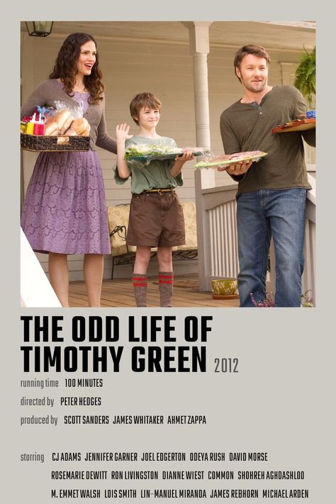 The Odd Life Of Timothy Green Poster, The Odd Life Of Timothy Green, Green Movie Poster, Nice Movies, Fish Posters, Lois Smith, Shohreh Aghdashloo, Rosemarie Dewitt, Timothy Green