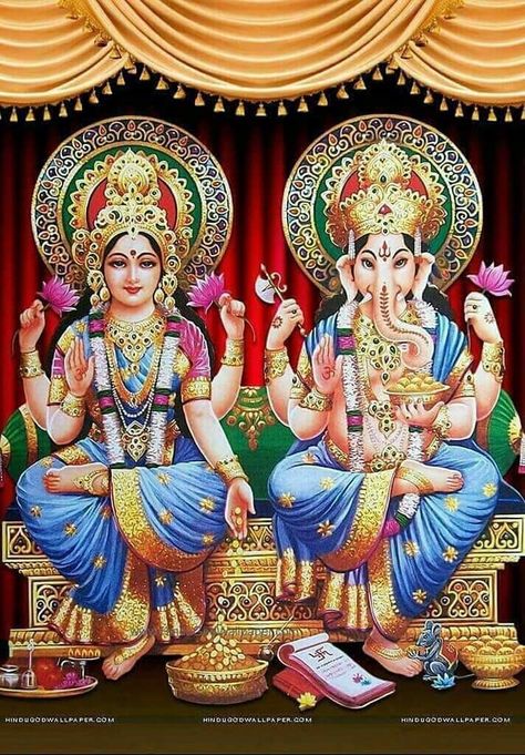 Lakshmi Ganapathi Images, Ganesh And Laxmi, Ganesh Ji Photo, Laxmi Ganesh, Full Energy, Ganesha God, Ganesh Ji Images, Today's The Day, God Blessings