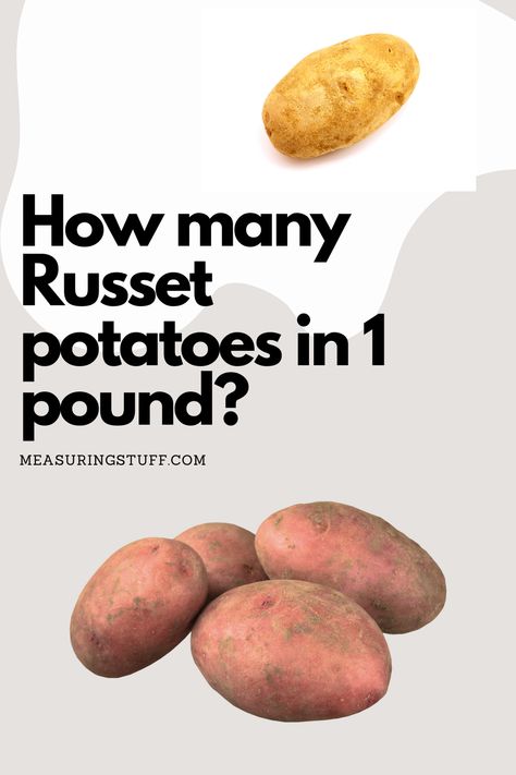 How Many Russet Potatoes In 1 Pound? If you need a certain number of potatoes for a dish or you’re wondering how many potatoes you’ll end up with when buying in bulk, it can be helpful to know how many are in 1 pound. How Many Pounds Of Potatoes For 20, Buying In Bulk, Yellow Potatoes, Idaho Potatoes, Small Potato, Growing Potatoes, All Fruits, Potato Wedges, Russet Potatoes