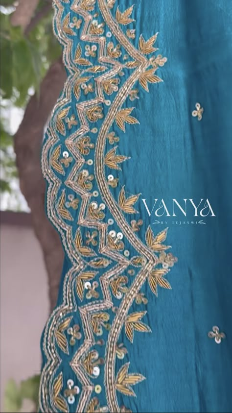 Pita Work Embroidery, Pita Work Blouse, Machi Work Blouse, Zardozi Suits, Machi Work, Scallop Embroidery, Dabka Work, Khatli Work, Dupatta Designs