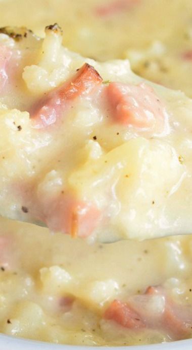 Ham Cheese Soup, Cheese Cauliflower Soup, Ham And Cheese Soup, Ham Bone Soup Recipes, Easy Cauliflower Soup, Ham Chowder, Cheese Cauliflower, Cauliflower Cheese Soups, Ham Soup Recipes