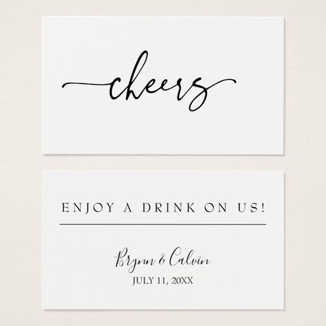 Wedding Drink Ticket Reception Bar Token Card B613 - Sympathy Tokens gifts Drink Tokens Wedding, Wedding Drink Tickets, Drink Tickets, Drink Ticket, Reception Bar, Ticket Card, Beach Bonfire, Wedding Venue Decorations, Venue Decor