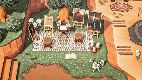 Acnh Terraforming, Drawing Place, Cottagecore Drawing, Cottagecore Animal Crossing, Motif Acnl, Cozy Games, Acnh Cottagecore, Ac New Leaf, Animal Crossing Guide