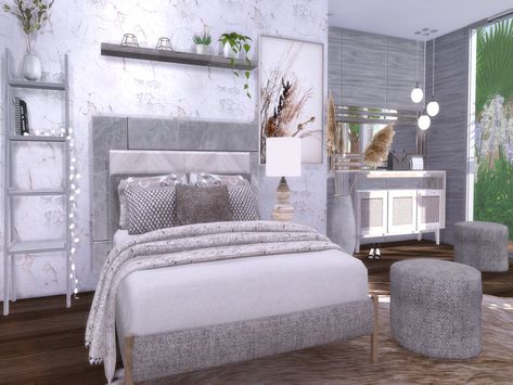 Suzz86's Sara Bedroom Beds Sims 4, Beds Sims 4 Cc, Bedroom Sims 4, The Sims 4 Pack, Living Room Sims 4, Sims 4 Cc Furniture Living Rooms, Urban Bedroom, Teen Bedroom Sets, Sims 4 Beds