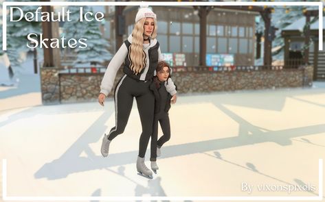 Default Ice Skates | Patreon Sims 4 Content, Thing About Me, Ice Skating Outfit, My Sims, The Sims 4 Packs, Sims 4 Toddler, Sims 4 Mods Clothes, Ice Skates, Skating Outfits