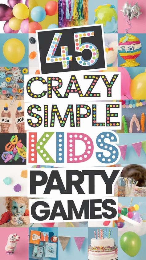 45 Simple Kids Party Games That Everyone Will Enjoy Inside Party Games, Indoor Birthday Party Activities, Simple Kids Party, Games For Toddlers Indoor, Outdoor Party Games For Kids, Party Games For Toddlers, Games For Kids Outdoor, Games For Kids Party, Diy Carnival Games