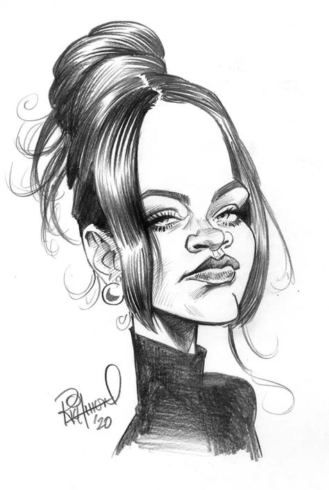 Richmond Illustration Inc. Caricature Drawing Celebrities, Celebrity Caricatures Sketch, Caricature Woman, Caricatures Drawing, Cartoon Celebrities, Editorial Cartooning, Tom Richmond, Caricature Drawings, Jazz Cat