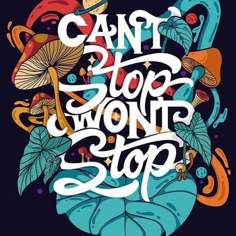 CAN'T STOP WON'T STOP Cant Stop Wont Stop, Inspiration Typographie, Design Alphabet, Typography Artwork, Can't Stop Won't Stop, Handmade Font, Typography Graphic, Modern Typography, Lettering Quotes