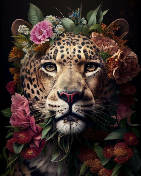 Jaguar Art, Leopard Art Print, Animal Tattoo Ideas, Poster Flower, Leopard Art, Fashion Artwork, Wall Decor Crafts, Realism Painting, Paint Kit