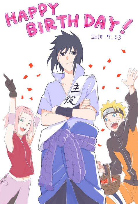 Sasuke Uchiha Birthday, Sasuke Birthday, Naruto Fandom, Naruto Episodes, Naruto Birthday, Naruto Sharingan, Sasuke Naruto, Naruto Team 7, Uchiha Family