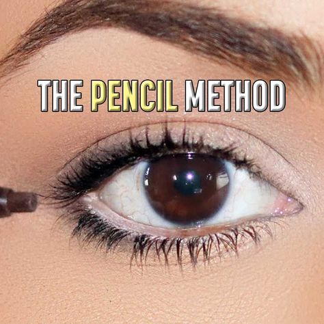 Simple Eyeliner With Pencil, How To Pencil Eyeliner, Easy Pencil Eyeliner, Easy Eyeliner Tutorial Pencil, How To Put On Pencil Eyeliner, How To Apply Eyeliner Pencil, How To Do Pencil Eyeliner, How To Use Eyeliner Pencil, How To Use White Eyeliner