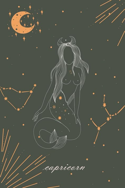 Libra Aesthetic, Capricorn Aesthetic, Capricorn Art, Libra Art, Aquarius Art, Capricorn Tattoo, Witchy Wallpaper, Celestial Art, Zodiac Art