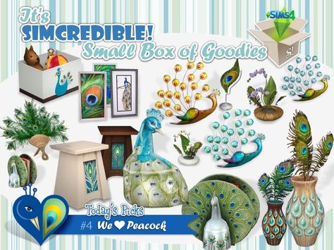 SIMcredible!'s We love peacock box Sims 4 Peacock Cc, Cookie Jar Decor, Sims Furniture, Witchy House, Sims 4 Blog, Sims 4 Clutter, Sims 4 Body Mods, Sims 4 Downloads, Jar Decor