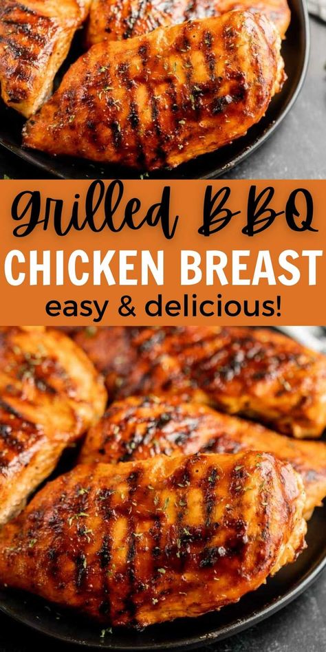 The Best BBQ Chicken Breast - grillonadime.com Barbecue Chicken On Grill, Grilled Chicken On The Grill, Grilled Chicken Marinade Recipes Bbq, Bbq Chicken On The Grill Recipes, Bbq Chicken On Grill Recipes, Chicken On The Bbq Recipes, Seasoning For Bbq Chicken, Bbq Chicken Cutlets, The Best Bbq Chicken