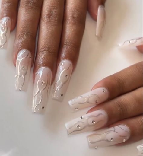 chrome nails long tapered square Nails Long Tapered Square, Tapered Square Nails, Tapered Square, Gel Extensions, Nails Long, Chrome Nails, Square Nails, Nail Inspo, Gel Nails