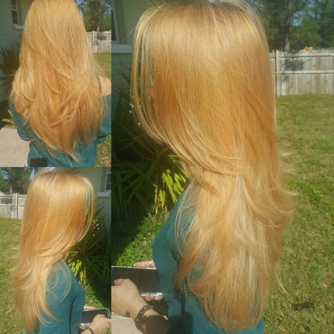 Light Yellow Hair Color, Yellow Toned Blonde Hair, Yellow Gold Hair, Bright Yellow Blonde Hair, Yellow And Blonde Hair, Golden Yellow Hair Color, Light Golden Copper Hair, Blonde Highlights On Ginger Hair, Golden Copper Blonde Hair