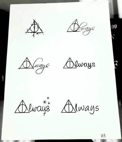 Harry Potter Mini Tattoo Ideas, Small Harry Potter Tattoos For Women, Always Tattoo Design, Harry Potter Tattoos For Best Friends, Always Deathly Hallows Tattoo, Hp Always Tattoo, Harry Potter Tattoos Lumos, Always Tatoos Harry Potter, Harry Potter Gryffindor Tattoo