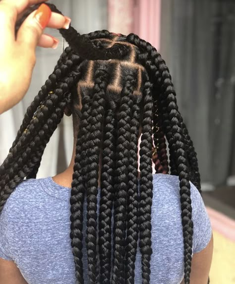 Braided Braids, Large Box Braids, Braids Cornrows, Big Box Braids, Big Braids, Big Box Braids Hairstyles, Jumbo Box Braids, Long Box Braids, Easy Hairstyles For Medium Hair