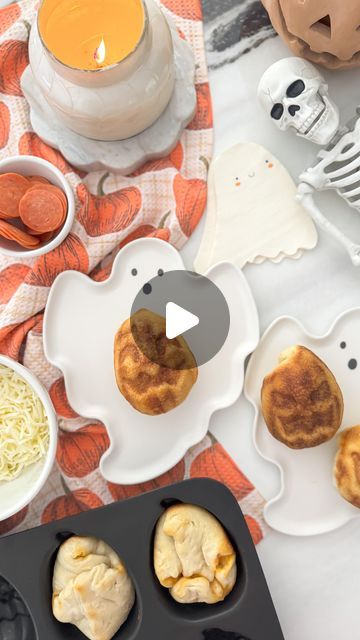 Kristen Sellentin on Instagram: "Comment PIZZA 🍕 to get a DM with the full recipe & links to the pan & ingredients for these spooky Jack O’ Lantern pizza pockets.  SAVE + SHARE with a Halloween loving friend! Easiest Halloween recipe! 

#halloweenfood #halloween2024 #halloween #halloweendecor #spookyszn #autumnmood" Recipes For Skull Pan, Skull Bakeware Recipes, Halloween Skull Pan Recipes, Skull Cake Pan Recipe, Halloween Skull Pizza, Spooky Jack O Lantern, Recipes For Halloween, Pumpkin Pizza, Pizza Pockets