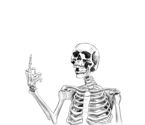 Skeleton Blowing Bubbles, Skeleton Middle Finger Wallpaper, Laughing Skeleton, Posing Skeletons, Finger Skeleton, Middle Finger Wallpaper, Drawing Metal, Middle Finger Tattoos, Skeleton Body