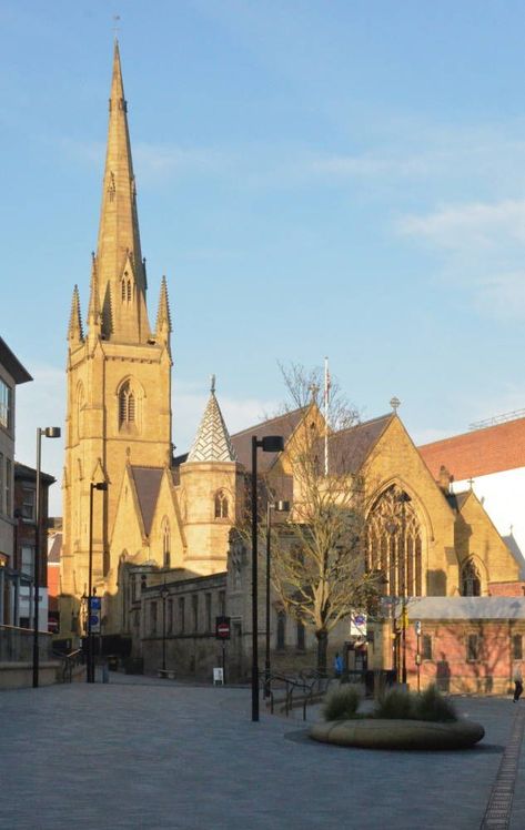 Sheffield Cathedral (RC, St Marie) is one of few Catholic churches equipped for change ringing. It has eight bells in the ring and an Angelus bell. Steel bells were first installed in 1861, before being replaced with bronze bells in 1874. In recent years, the cathedral has become an especially fine concert venue, having hosted many of the finest choral ensembles in the world. Sheffield Cathedral, Being Replaced, Catholic Churches, Concert Venue, Cathedral Church, The Cathedral, St Mary, Catholic Church, Sheffield