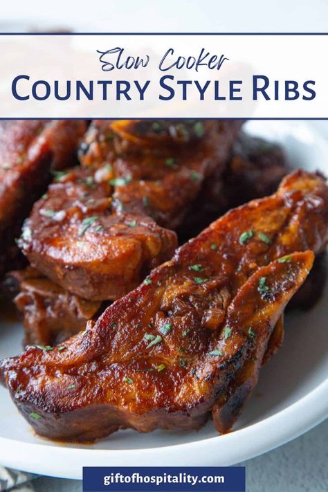 Pork Country Ribs Crock Pot, Western Ribs In Crockpot, Crockpot Pork Shoulder Ribs, Country Style Ribs In The Crockpot, Country Style Pork Shoulder Ribs, Pork Shoulder Ribs Crock Pot, Beef Country Style Ribs Crockpot, Slow Cooker Pork Ribs Recipe, Pork Shoulder Country Style Ribs Recipes Crock Pot