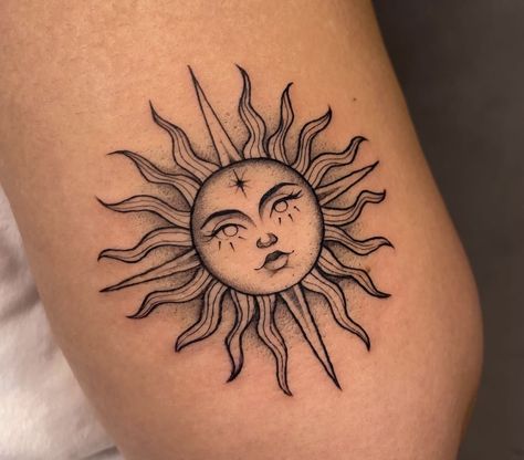 Sun Tattoo Boho, Hippie Sun Tattoo, Circular Tattoo, Sun Tattoo Designs, Unique Small Tattoo, Astrology Tattoo, Boho Tattoos, Pretty Hand Tattoos, Sun Tattoos