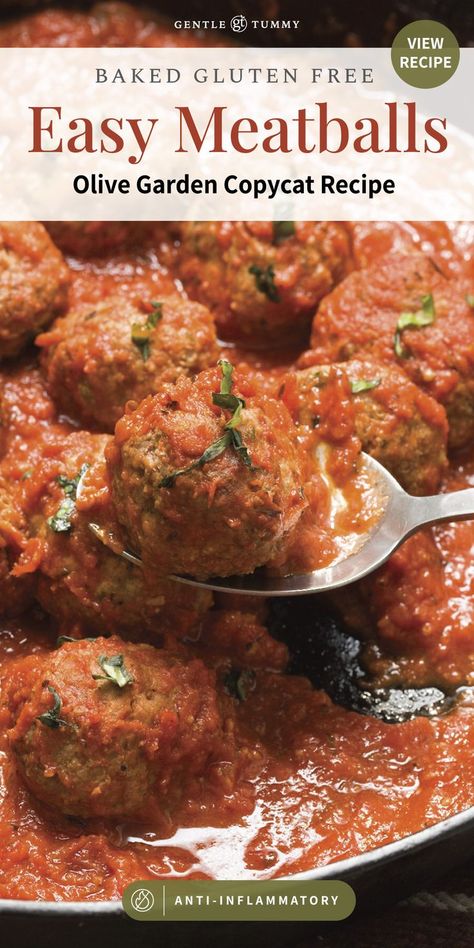 How to make the easiest copycat Olive Garden Meatball Recipe w/ a gluten-free almond flour option. Made with beef, sausage, parmesan & garlic. They are bursting with Italian flavor, crispy on the outside and juicy on the inside! Olive Garden Meatballs, Olive Garden Meatballs Recipe, Meatballs Gluten Free, Copycat Recipes Olive Garden, Sausage Parmesan, Copycat Olive Garden, Olive Garden Recipes, Italian Meatballs Recipe, Gluten Free Bread Crumbs