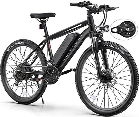 Electric Bike, TotGuard 27.5" Electric Bike for Adults 500W Ebike 21.6MPH Adult Electric Bicycles Electric Mountain Bike,48V 10Ah Removable Lithium Battery,Shimano 21S Gears,Lockable Suspension Fork Fat Tire Bikes, Electric Bicycles, Folding Electric Bike, Electric Mountain Bike, Electric House, Mountain Bicycle, Electric Bicycle, Air Pump, Electric Motor